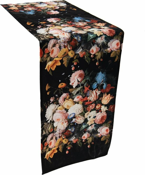 Hete verkoop ???? Clayre & Eef Tafelloper 35x180 Cm Zwart Rood Polyester Rechthoek Bloemen Tafelkleed Loper Tafeltextiel ???? 2 Hete verkoop ???? Clayre & Eef Tafelloper 35x180 Cm Zwart Rood Polyester Rechthoek Bloemen Tafelkleed Loper Tafeltextiel ???? - Afbeelding 2