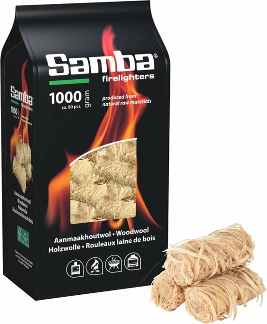Promo ???? Samba Aanmaakhoutwol, Aanmaakkrullen, Wokkels - 1 Kilo Voordeelverpakking ✨ 1 Promo ???? Samba Aanmaakhoutwol, Aanmaakkrullen, Wokkels - 1 Kilo Voordeelverpakking ✨