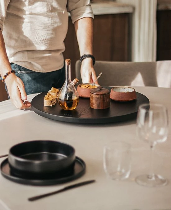 Beste Pirce ???? COOKX Keukenaccessoires COOKX - Eiken Draaiplateau S - Houten Serveerplateau - Matzwart - 40 Cm ???? 6 Beste Pirce ???? COOKX Keukenaccessoires COOKX - Eiken Draaiplateau S - Houten Serveerplateau - Matzwart - 40 Cm ???? - Afbeelding 6