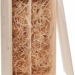 Beste deal ???? Wijnkistje.nl Wijnkist 2 Vaks Met Schuifdeksel - Inclusief Gratis Houtwol ✨