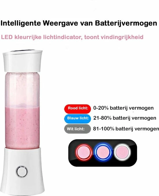 Nieuw ???? Butles Blender - Smoothiemaker - To Go - Draadloos - Oplaadbaar - Inclusief Smoothie Beker - Draagbaar ???? 9 Nieuw ???? Butles Blender - Smoothiemaker - To Go - Draadloos - Oplaadbaar - Inclusief Smoothie Beker - Draagbaar ???? - Afbeelding 9