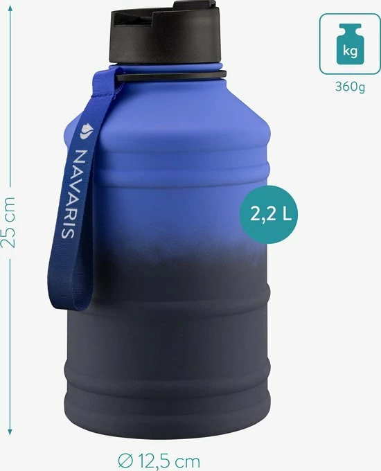 Kopen ???? Navaris Enkelwandige Waterfles Van Rvs - Drinkfles - 2L - Extra Grote Roestvrijstalen Fles Met Drinkdop - Ideaal Tijdens Het Sporten - BPA-vrij ???? 7 Kopen ???? Navaris Enkelwandige Waterfles Van Rvs - Drinkfles - 2L - Extra Grote Roestvrijstalen Fles Met Drinkdop - Ideaal Tijdens Het Sporten - BPA-vrij ???? - Afbeelding 7