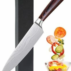 Promo ???? Promida Professioneel Koksmes 20cm - RVS Japans Keukenmes - Chef Mes Stainless Steel - Hout Handvat ????