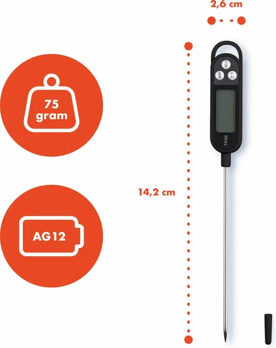 Beste deal ???? Captain Cook Keukenthermometer - Inclusief E-Kookboek - Vleesthermometer - BBQ Thermometer- Suikerthermometer - Kernthermometer ✨ 9 Beste deal ???? Captain Cook Keukenthermometer - Inclusief E-Kookboek - Vleesthermometer - BBQ Thermometer- Suikerthermometer - Kernthermometer ✨ - Afbeelding 9