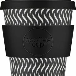Begroting ⭐ Ecoffee Cup Spin Foam PLA - Koffiebeker To Go 250 Ml - Zwart Siliconen ????
