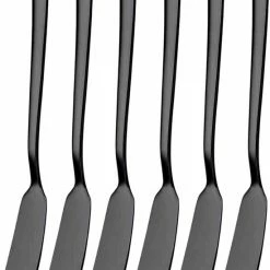 Aanbiedingen ⭐ House Of Husk Botermesjes Set - Zwart - RVS - Botermes - Smeermessen - Tapas Mesjes - 6 Stuks ????