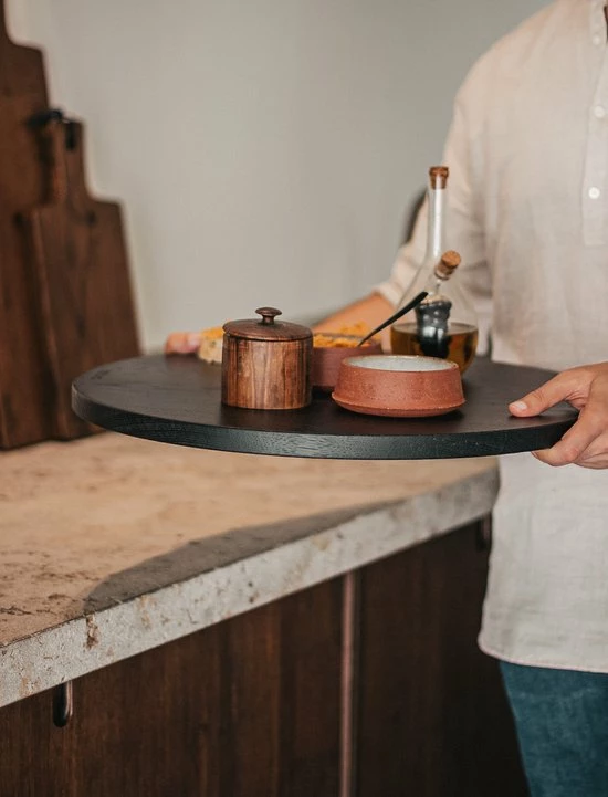 Beste Pirce ???? COOKX Keukenaccessoires COOKX - Eiken Draaiplateau S - Houten Serveerplateau - Matzwart - 40 Cm ???? 7 Beste Pirce ???? COOKX Keukenaccessoires COOKX - Eiken Draaiplateau S - Houten Serveerplateau - Matzwart - 40 Cm ???? - Afbeelding 7