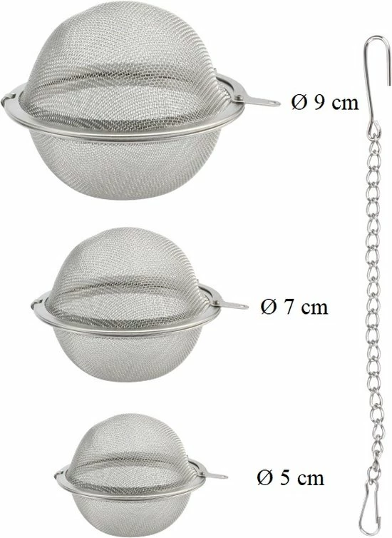 Korting ???? Merkloos Set 3 Stuks Thee Zeef - Thee/kruiden Kogel RVS -Thee Ei RVS - Kruiden Zeef/filter RVS ???? 4 Korting ???? Merkloos Set 3 Stuks Thee Zeef - Thee/kruiden Kogel RVS -Thee Ei RVS - Kruiden Zeef/filter RVS ???? - Afbeelding 4