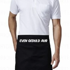 Beste recensies van ???? Roly 2 STUKS - EVEN GEDULD AUB Uniseks Korte Schorten - Zwart - One Size (volwassenen) - Horeca Schort - Bedieningsschort - Grappige | Leuke Teksten - Original Kwoots- Voor Zowel Mannen Als Vrouwen - Verstelbare Tailleband - Wasbaar - Cadeau - Apron ⌛