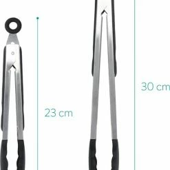 Goedkoop ???? Navaris Keukentang Set Van 2 - Serveertang - Voedseltang - Vleestang - Barbecuetang - Roestvrij Staal En Siliconen - 23 & 30 Cm - Zwart ???? 15 Goedkoop ???? Navaris Keukentang Set Van 2 - Serveertang - Voedseltang - Vleestang - Barbecuetang - Roestvrij Staal En Siliconen - 23 & 30 Cm - Zwart ???? -Tefal Shop 550x794 1