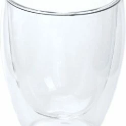 Goedkoop ???? Orange85 Dubbelwandige - Koffieglazen Theeglazen - Set - 3stuks - 8x8x10 Cm - Doorzichtig - 180ml - Kunststof ✔️