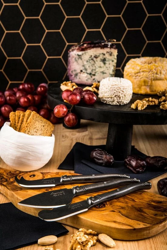 Groothandel ⌛ Laguiole Style De Vie Kaasmessenset Premium Line - 3-delig - Stonewash ???? 3 Groothandel ⌛ Laguiole Style De Vie Kaasmessenset Premium Line - 3-delig - Stonewash ???? - Afbeelding 3