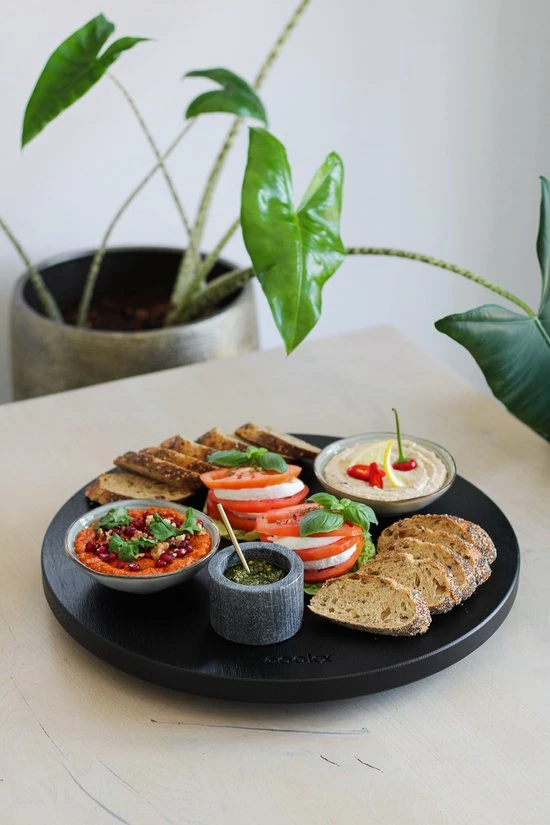 Beste Pirce ???? COOKX Keukenaccessoires COOKX - Eiken Draaiplateau S - Houten Serveerplateau - Matzwart - 40 Cm ???? 2 Beste Pirce ???? COOKX Keukenaccessoires COOKX - Eiken Draaiplateau S - Houten Serveerplateau - Matzwart - 40 Cm ???? - Afbeelding 2