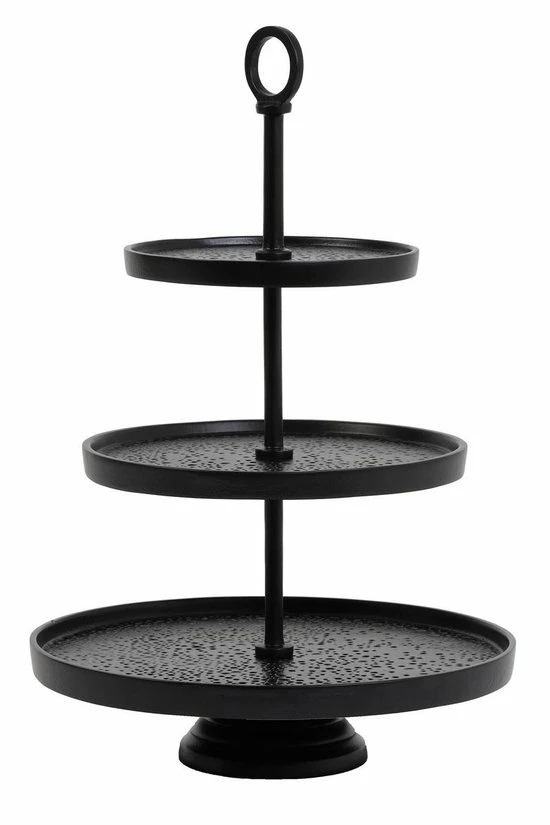 Beste deal ???? Light & Living Etagère Lutek - Zwart - 3 Laags ???? 2 Beste deal ???? Light & Living Etagère Lutek - Zwart - 3 Laags ???? - Afbeelding 2